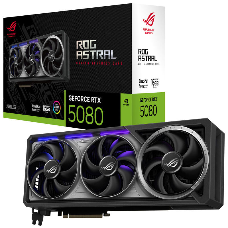 ASUS ROG Astral RTX 5080 grafikkort forfra