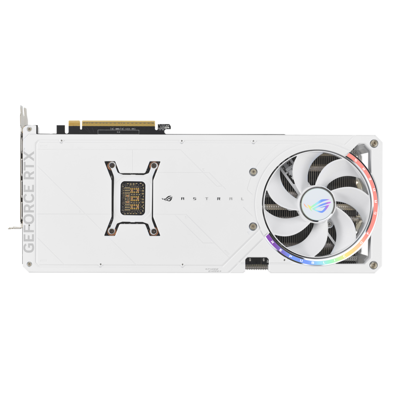 RGB-belysning på ASUS ROG Astral RTX 5080 White grafikkort