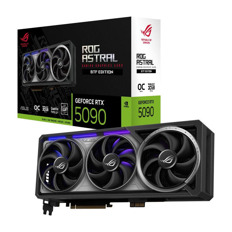 ASUS ROG Astral RTX 5090 BTF OC grafikkort forfra
