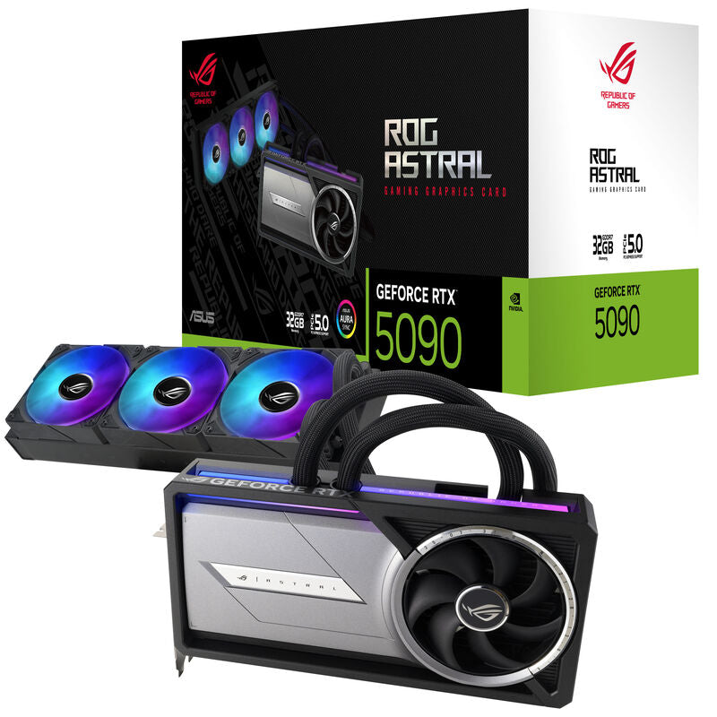 ASUS ROG Astral RTX 5090 LC grafikkort forfra