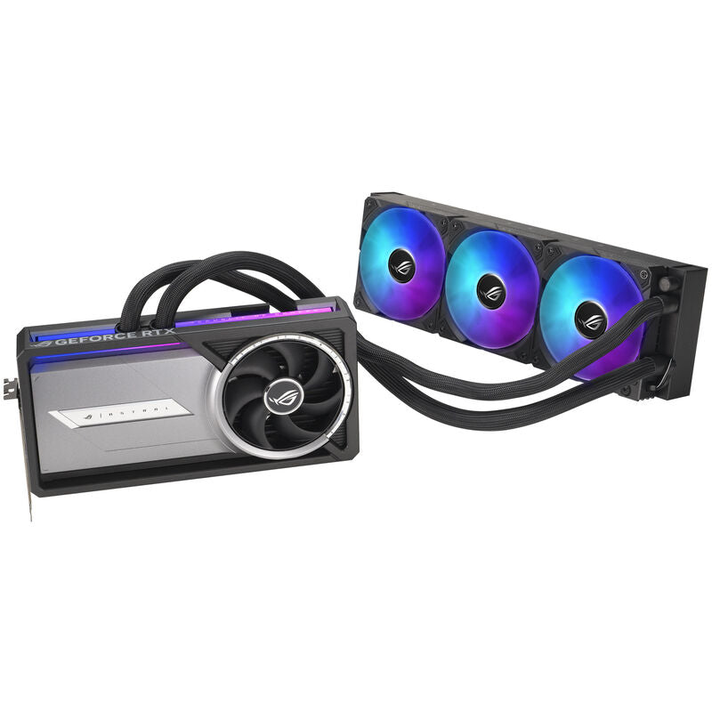 ASUS ROG Astral RTX 5090 LC grafikkort visning av kjøler