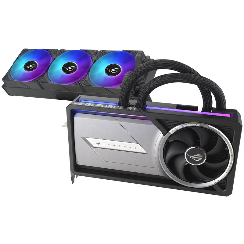 Sideprofil av ASUS ROG Astral RTX 5090 LC grafikkort