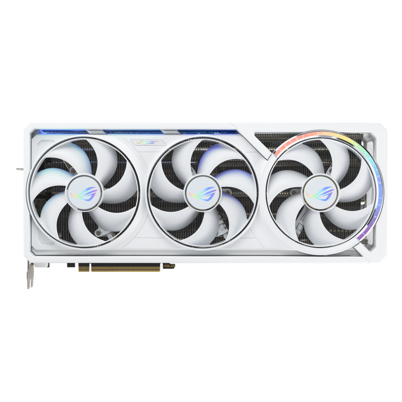 Baksiden av ASUS ROG Astral RTX 5090 White OC grafikkort