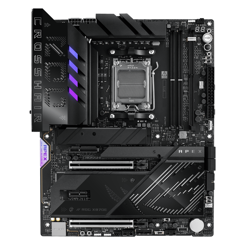 ASUS ROG Crosshair X870E APEX hovedkort bakside