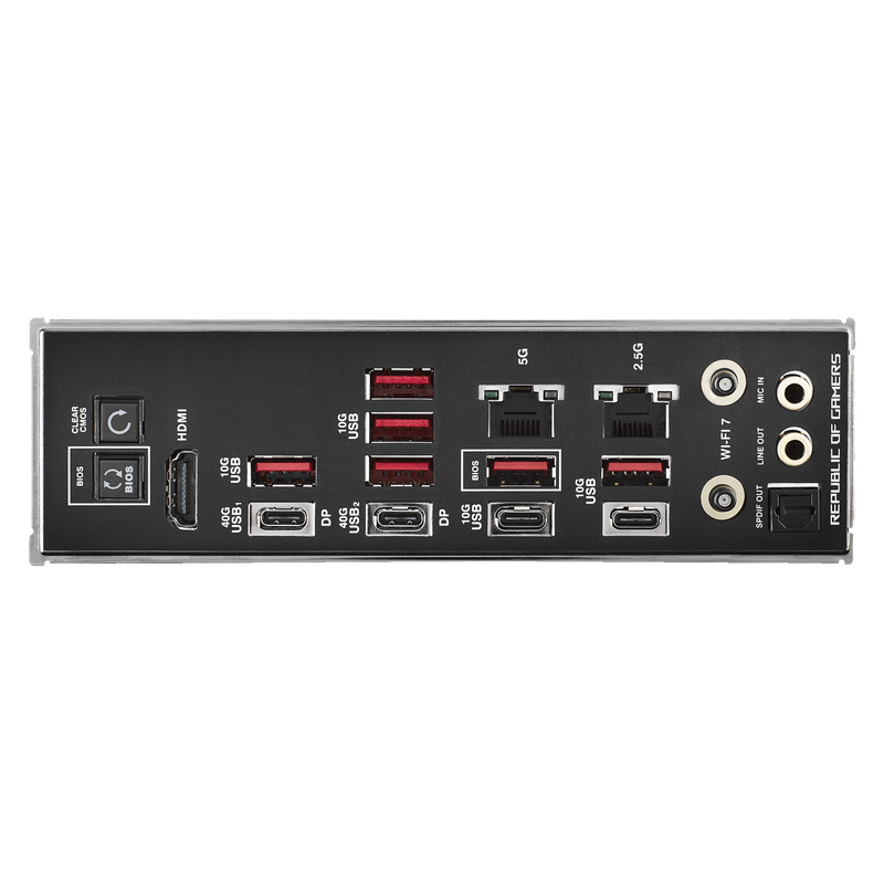 Montert ASUS ROG Crosshair X870E Hero i PC-kabinett