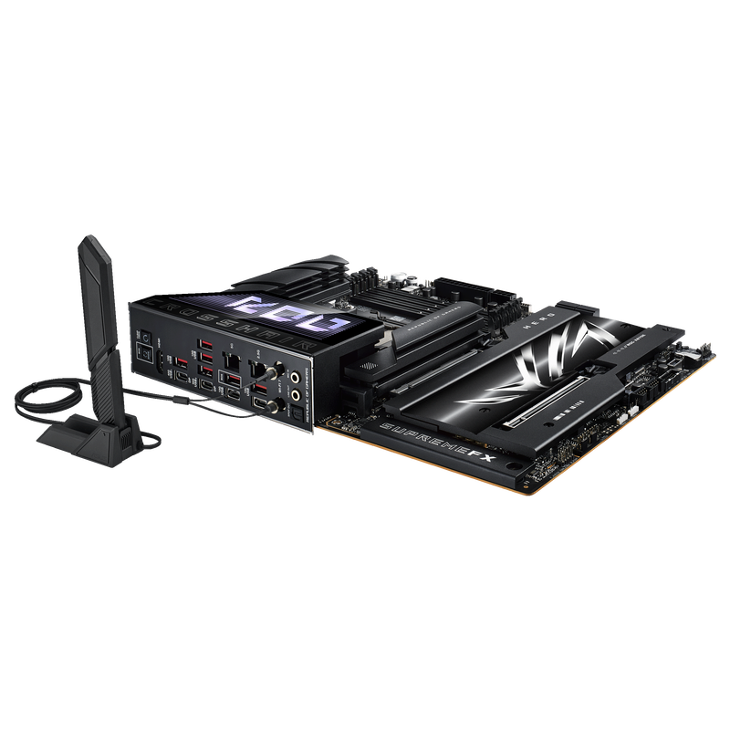 Nærbilde av ASUS ROG Crosshair X870E Hero VRM-kjøling