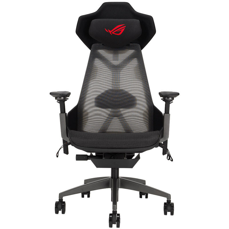 ASUS ROG Destrier Ergo gamingstol svart bakside