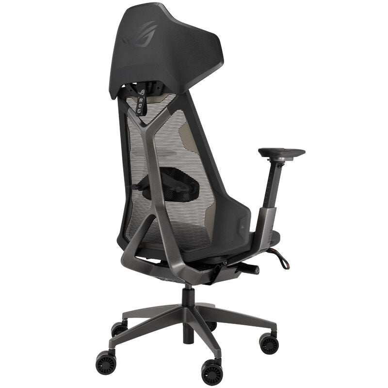 ASUS ROG Destrier Ergo gamingstol svart rammedetalj