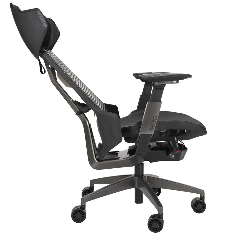 Sideprofil av ASUS ROG Destrier Ergo gamingstol svart
