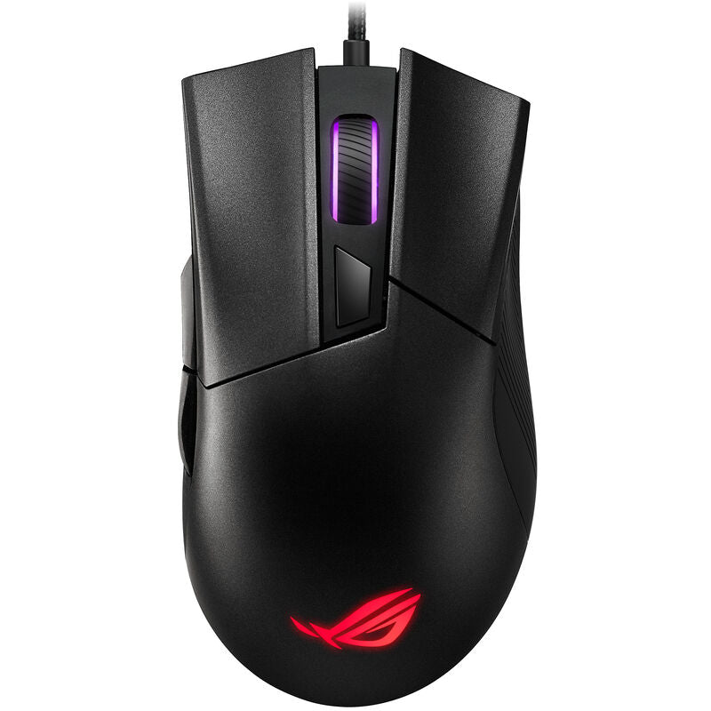 ASUS ROG Gladius II Core kablet gamingmus RGB montert på skrivebord