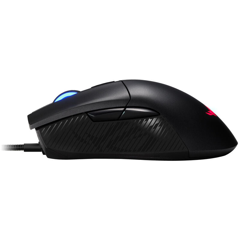ASUS ROG Gladius II Core kablet gamingmus RGB nærbilde av sensor