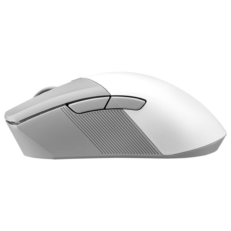 Detalj av ASUS ROG Gladius III Wireless Aimpoint gamingmus knappene