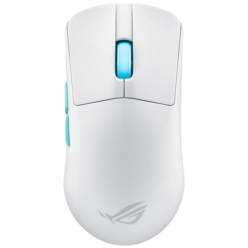 ASUS ROG Harpe Ace Aim Lab trådløs gamingmus 36K DPI hvit bakside