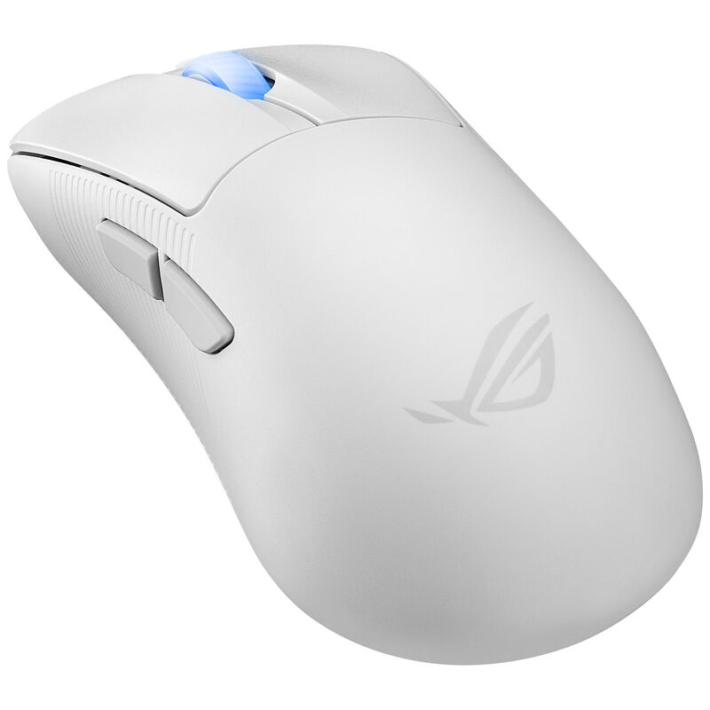 ASUS ROG Keris II Ace trådløs gamingmus 42000 DPI hvit forfra