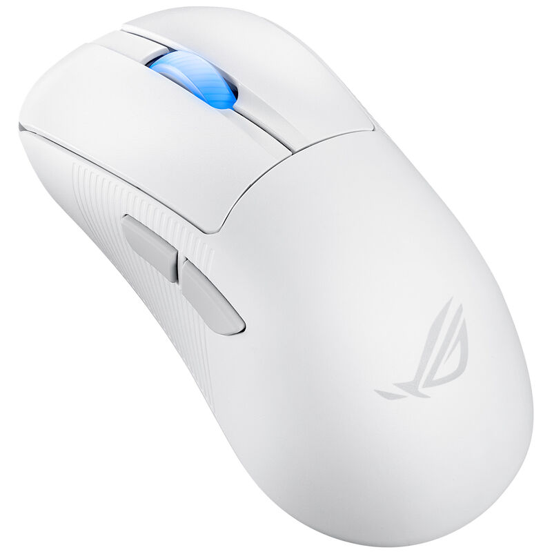 ASUS ROG Keris II Ace trådløs gamingmus 42000 DPI hvit bakside