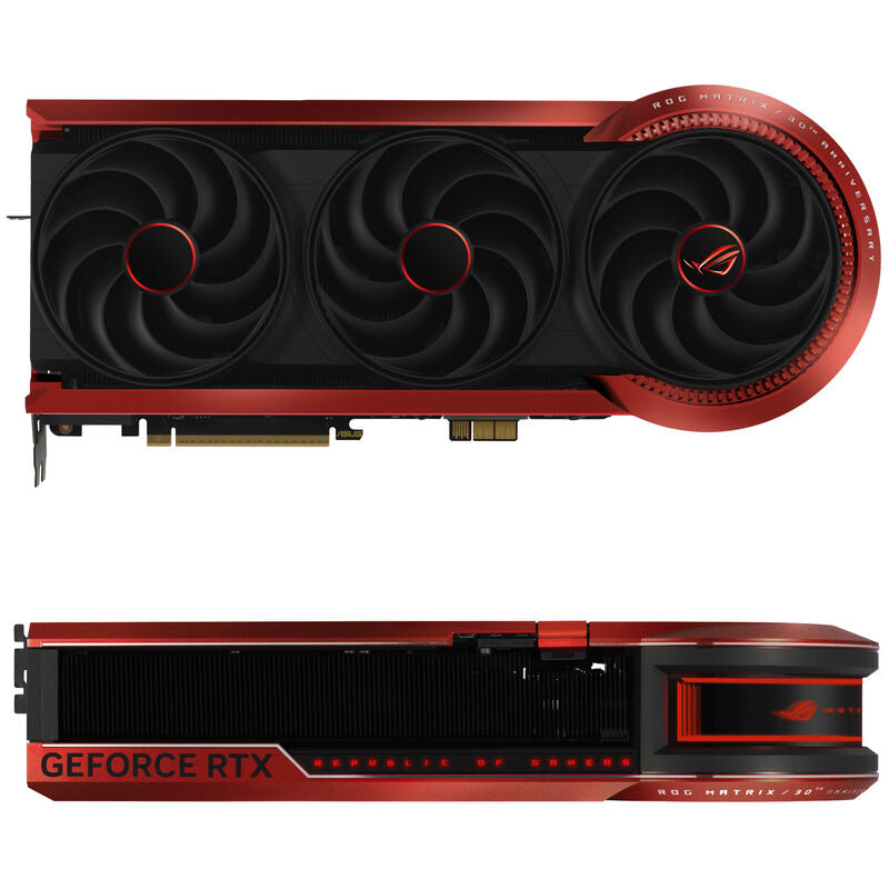 Nærbilde av ASUS ROG Matrix Platinum RTX 5090 vifter