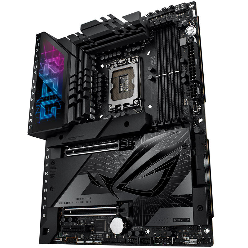 Sideprofil av ASUS ROG Maximus Z790 Dark Hero hovedkort