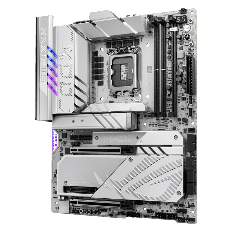 Detalj av ASUS ROG Maximus Z890 Apex hovedkortet