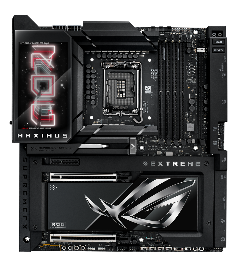 Bakside av ASUS ROG Maximus Z890 EXTREME hovedkort