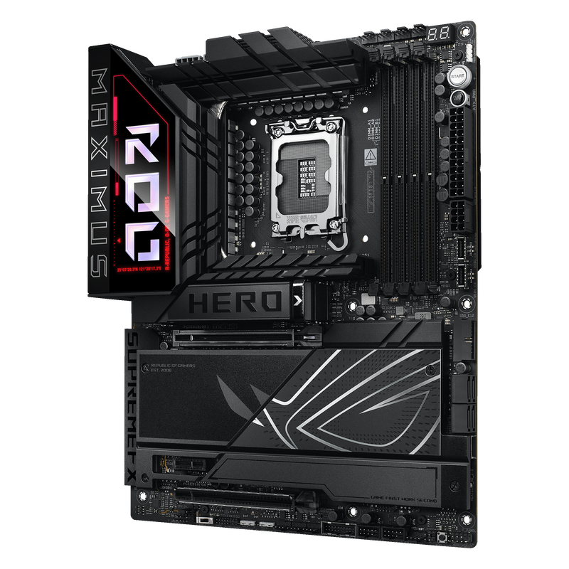 ASUS ROG Maximus Z890 Hero hovedkort montert i PC