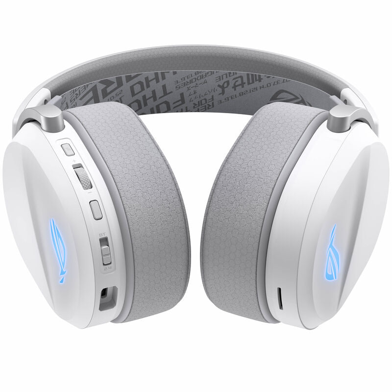 ASUS ROG Pelta trådløst gamingheadset i hvit RGB miljø