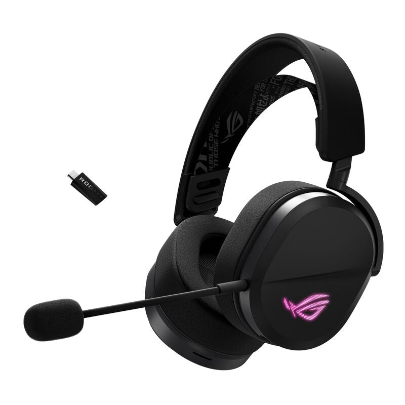 ASUS ROG Pelta trådløst gamingheadset RGB 50 mm svart bakside