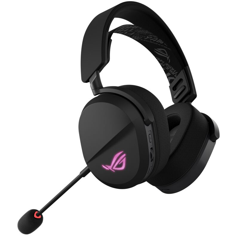 ASUS ROG Pelta trådløst gamingheadset RGB 50 mm svart nærbilde av mikrofon