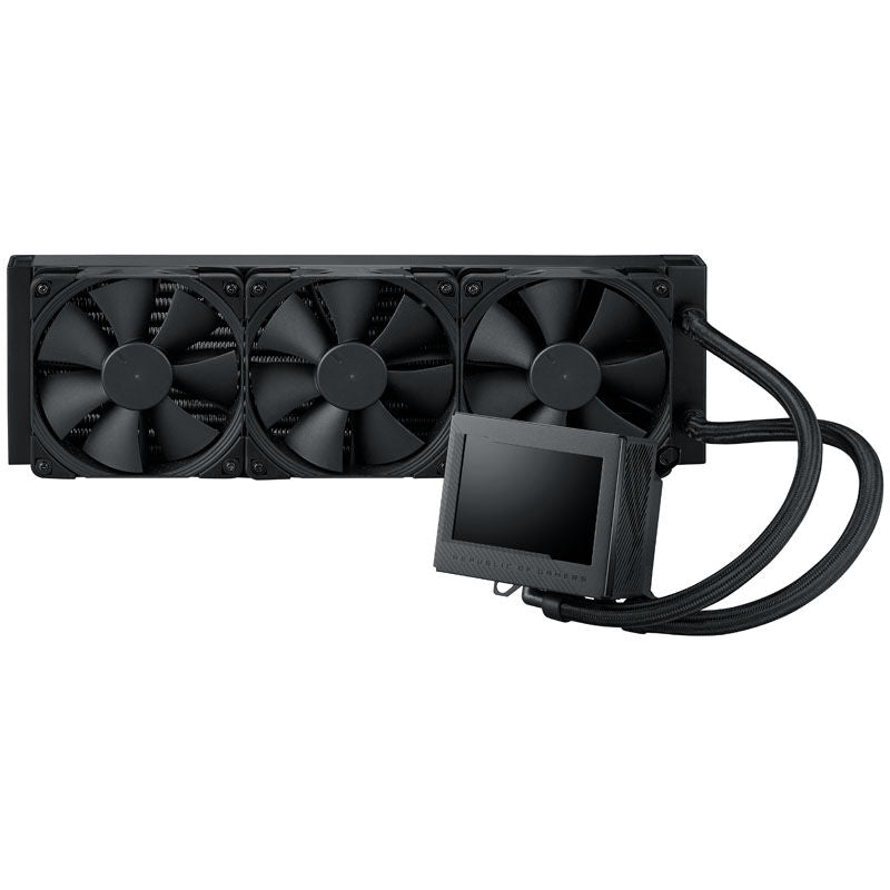 Bakside av ASUS ROG Ryujin III 360 AIO vannkjøling svart