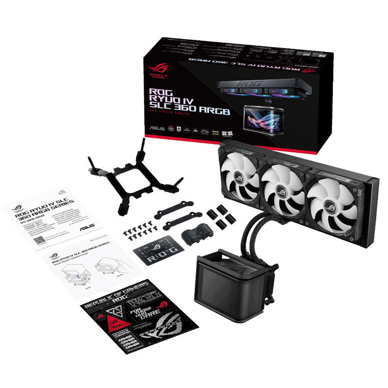 ASUS ROG Ryuo IV SLC 360 ARGB AIO vannkjøling pakkens innhold