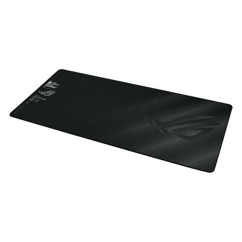 Detalj av stoffoverflaten på ASUS ROG Sheath II XXL musematte svart