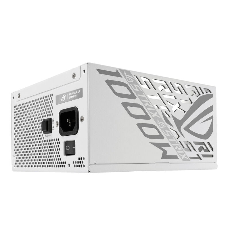 Nærbilde av ASUS ROG Strix 1000W Platinum strømforsyning vifte