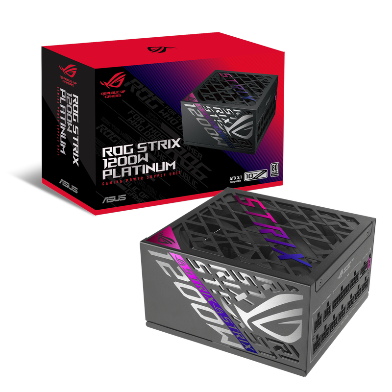 ASUS ROG Strix 1200 Platinum strømforsyning forfra