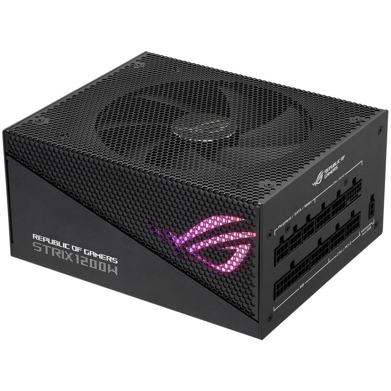 ASUS ROG Strix 1200W Gold Aura Edition strømforsyning forfra