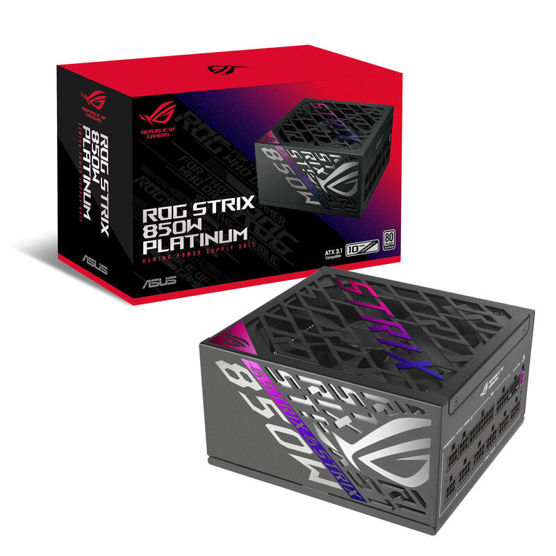 ASUS ROG Strix 850 Platinum strømforsyning forfra