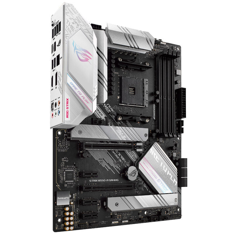 Oversikt over ASUS ROG Strix B550-A Gaming hovedkort layout