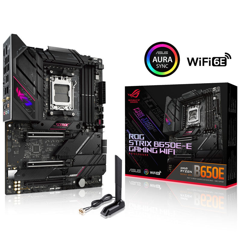 ASUS ROG Strix B650E-E Gaming WiFi hovedkort forfra