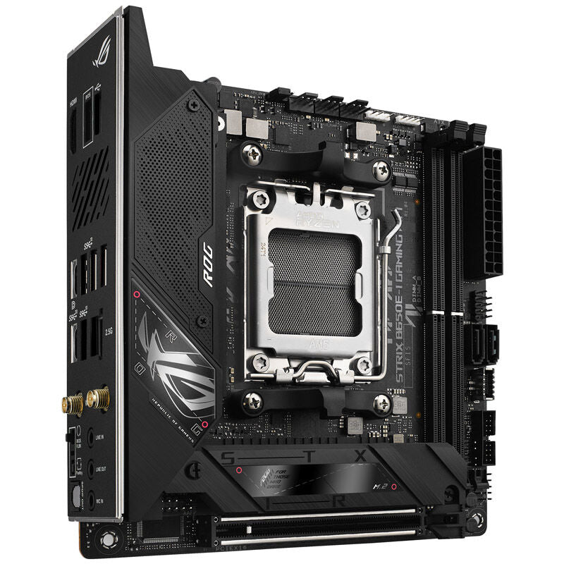 ASUS ROG Strix B650E-I Gaming WiFi hovedkort oversikt over minneplasser