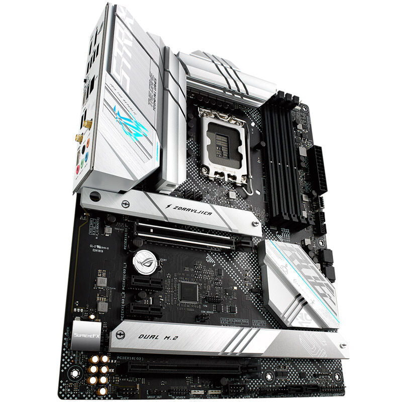 Sideprofil av ASUS ROG Strix B660-A Gaming WiFi D4 hovedkort