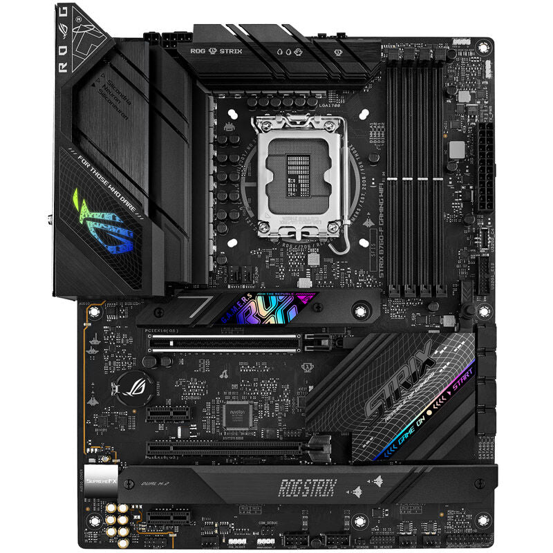 Detaljbilde av ASUS ROG Strix B760-F Gaming WiFi hovedkort PCIe-porter