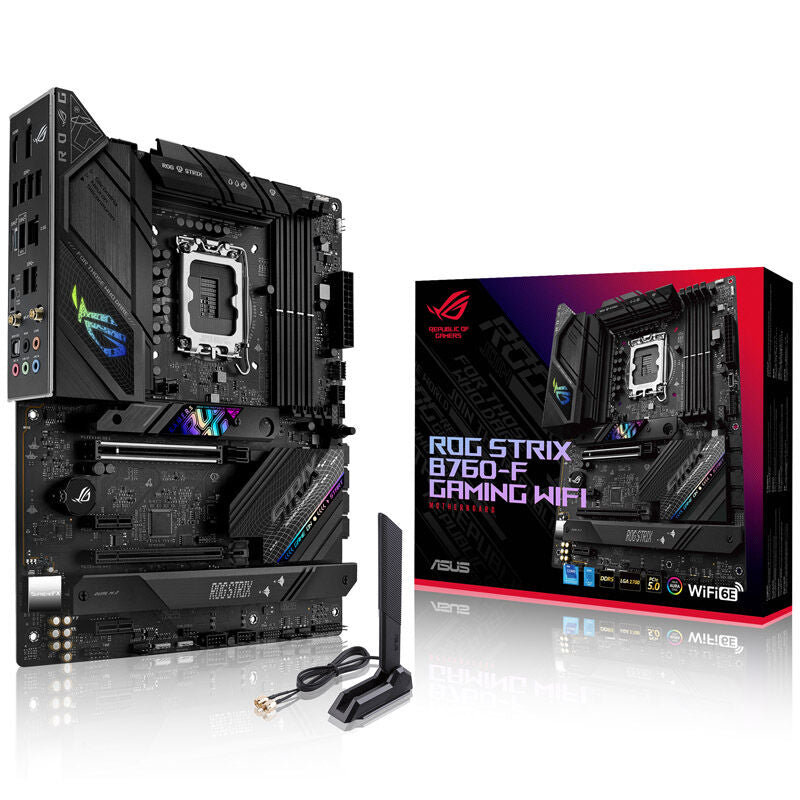 ASUS ROG Strix B760-F Gaming WiFi hovedkort forfra