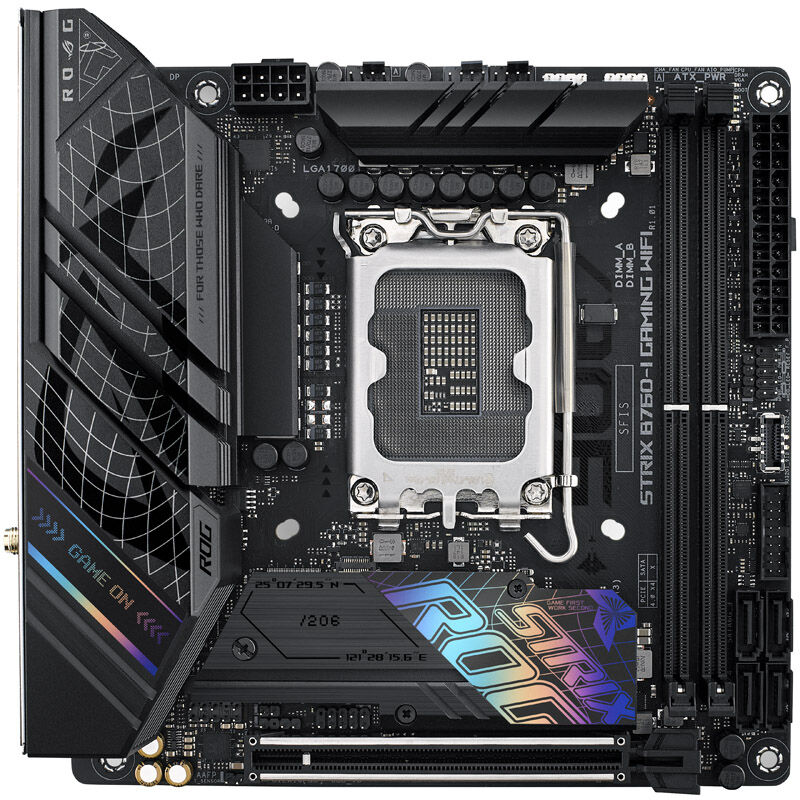 Detaljbilde av ASUS ROG Strix B760-I Gaming WiFi hovedkort
