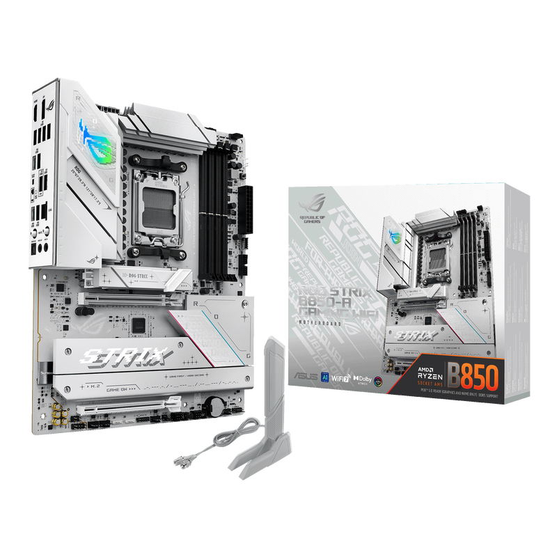 ASUS ROG Strix B850-A Gaming WiFi hovedkort forfra