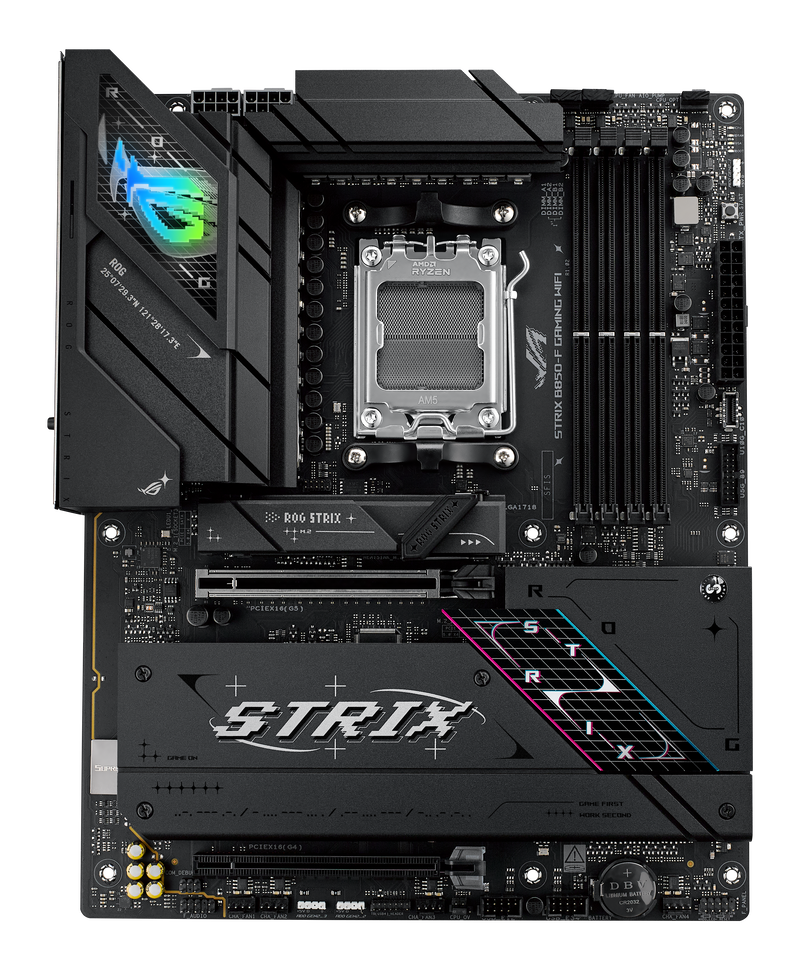 ASUS ROG Strix B850-F Gaming WiFi hovedkort bakside