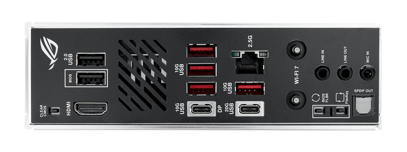 ASUS ROG Strix B850-I Gaming WiFi hovedkort med installert RAM
