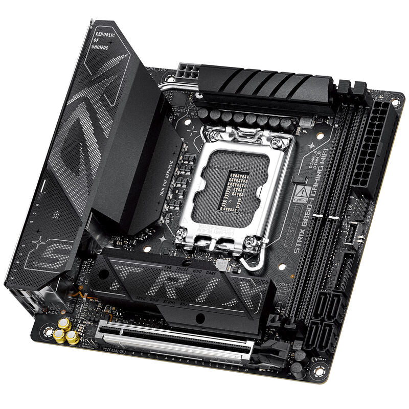 Oversikt over ASUS ROG Strix B860-I Gaming WiFi hovedkort koblinger