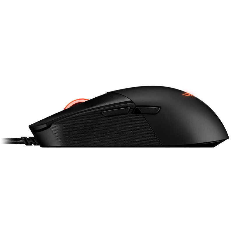 Detalj av ASUS ROG Strix Impact III kablet gamingmus knapper