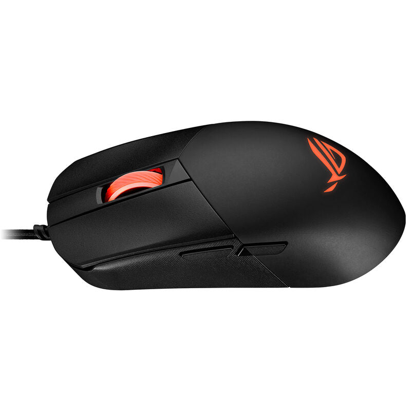 Nærbilde av ASUS ROG Strix Impact III kablet gamingmus sensor