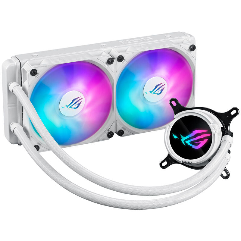 Detalj av RGB-lys på ASUS ROG Strix LC III 240 ARGB AIO vannkjøling hvit