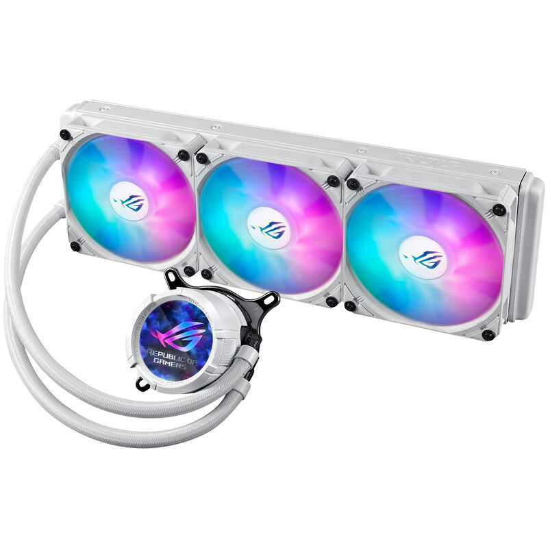 Detalj av ASUS ROG Strix LC III 360 ARGB LCD AIO vannkjøling