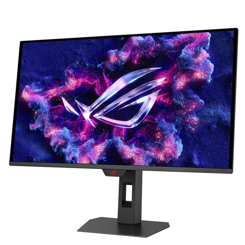 Detalj av ASUS ROG Strix OLED XG27AQDPG 27" gamingskjerm skjermoverflate